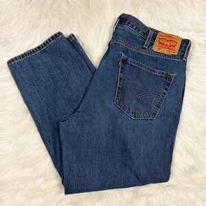 Levis 550 Relaxed Fit Tapered Leg Jeans Mens 42x30 Medium Wash Blue 00550-4886